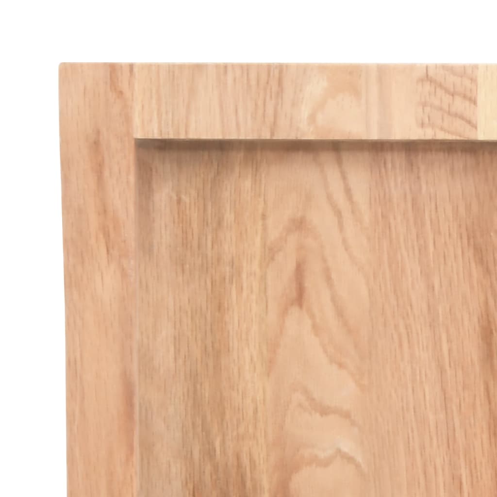Tafelblad 180X50X(2-4)Cm Behandeld Massief Eikenhout Lichtbruin 180 x 50 x 4 cm