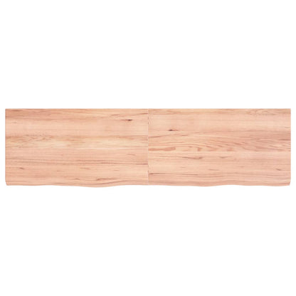 Tafelblad 80X50X(2-6)Cm Behandeld Massief Eikenhout Lichtbruin 180 x 50 x 6 cm