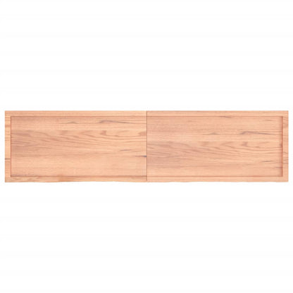 Tafelblad 200X50X(2-4)Cm Behandeld Massief Eikenhout Lichtbruin 200 x 50 x 4 cm