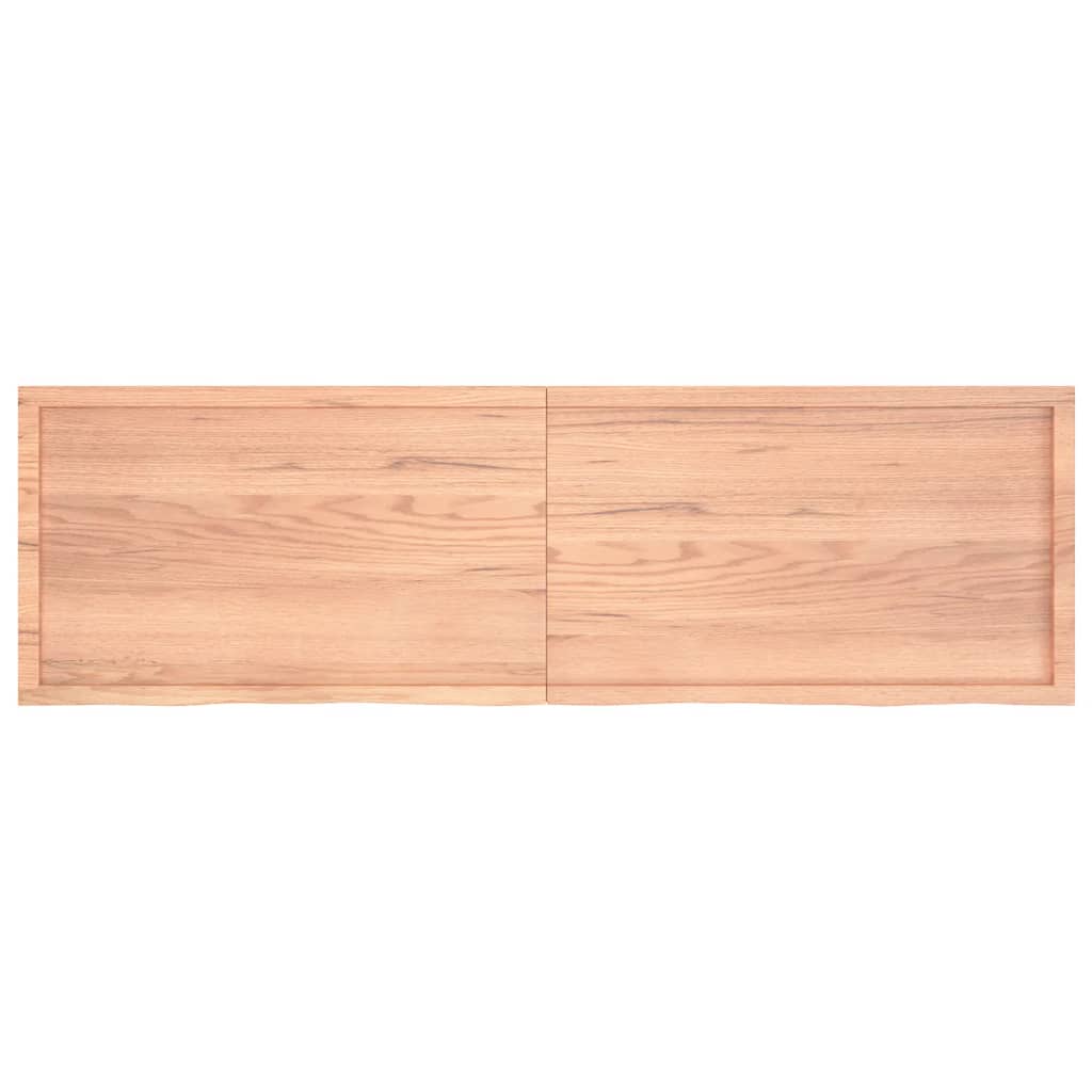 Tafelblad 200X60X(2-4)Cm Behandeld Massief Eikenhout Lichtbruin 200 x 60 x 4 cm