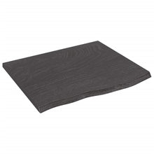 Tafelblad Behandeld Massief Eikenhout Donkerbruin Donkergrijs 60 x 50 x 2 cm