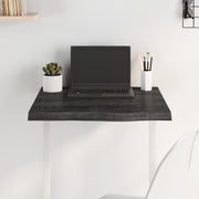 Tabletop 60x60x(2-4)cm treated solid oak dark brown