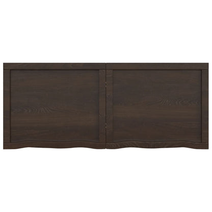Tafelblad 20X50X(2-4)Cm Behandeld Eikenhout Donkerbruin Donkergrijs 120 x 50 x 4 cm