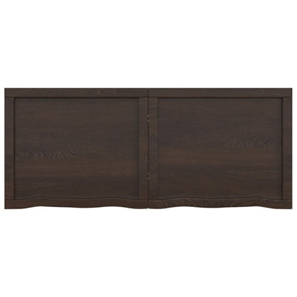 Tafelblad 20X50X(2-6)Cm Behandeld Eikenhout Donkerbruin Donkergrijs 120 x 50 x 6 cm