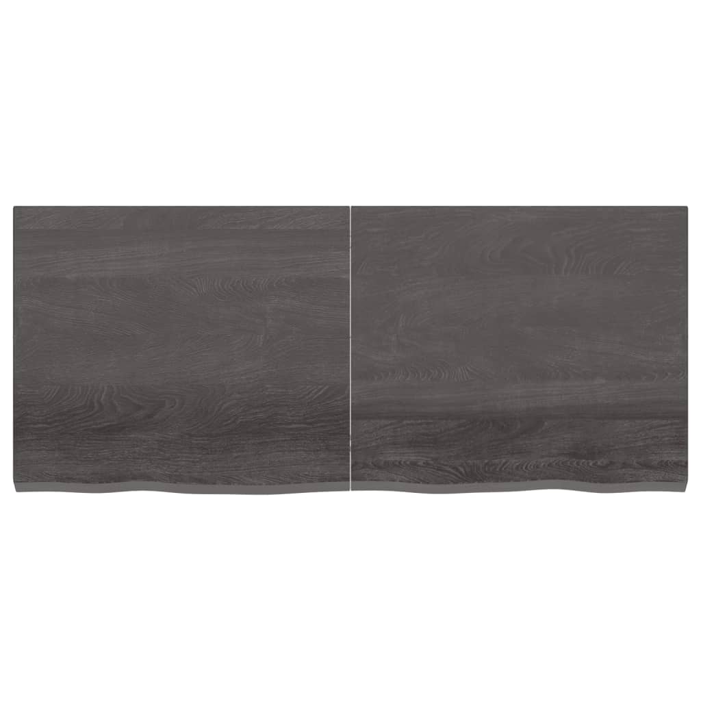 Tafelblad 40X60X(2-4)Cm Behandeld Eikenhout Donkerbruin Donkergrijs 140 x 60 x 4 cm