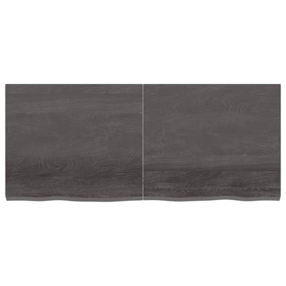Tafelblad 40X60X(2-4)Cm Behandeld Eikenhout Donkerbruin Donkergrijs 140 x 60 x 4 cm
