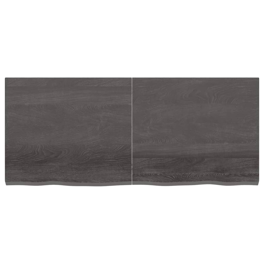 Tafelblad 40X60X(2-4)Cm Behandeld Eikenhout Donkerbruin Donkergrijs 140 x 60 x 4 cm