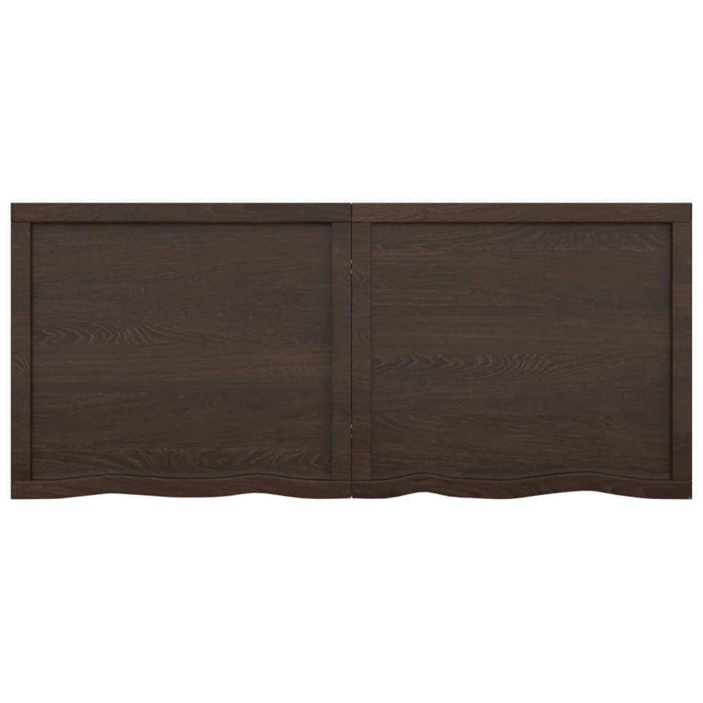 Tafelblad 40X60X(2-4)Cm Behandeld Eikenhout Donkerbruin Donkergrijs 140 x 60 x 4 cm