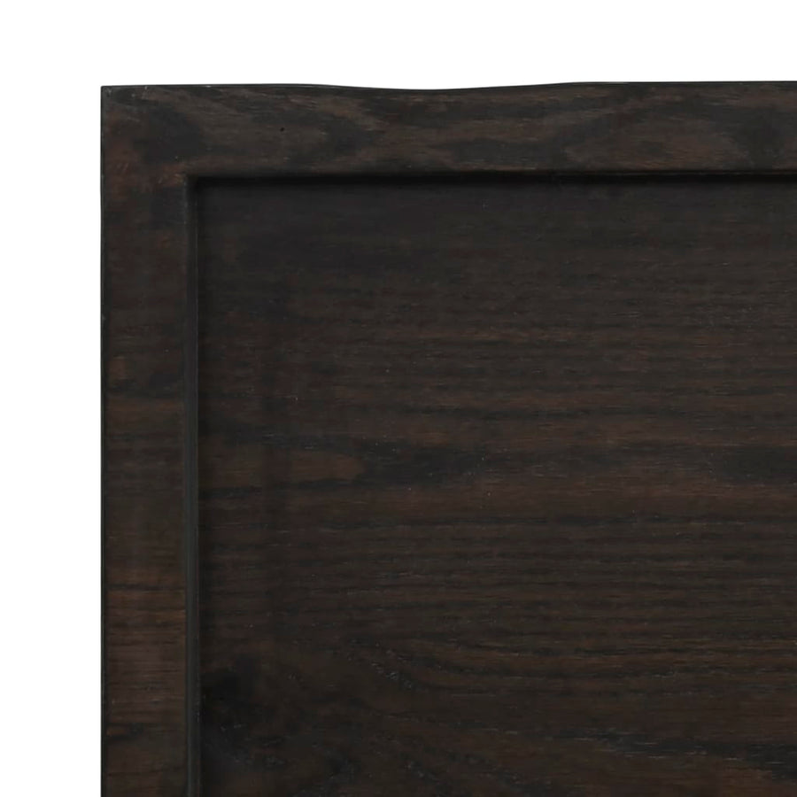 Tafelblad 40X60X(2-4)Cm Behandeld Eikenhout Donkerbruin Donkergrijs 140 x 60 x 4 cm