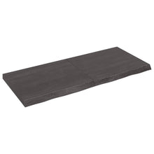 Tafelblad 40X60X(2-6)Cm Behandeld Eikenhout Donkerbruin Donkergrijs 140 x 60 x 6 cm