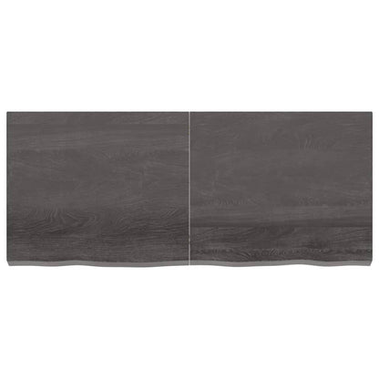 Tafelblad 40X60X(2-6)Cm Behandeld Eikenhout Donkerbruin Donkergrijs 140 x 60 x 6 cm