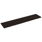 Tafelblad 220x50 cm eikenhout donkerbruin