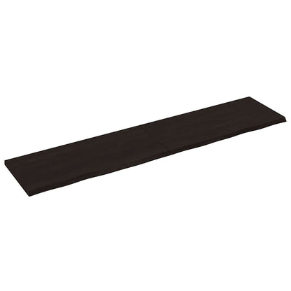 Tafelblad 220x50x(2-4)cm behandeld eikenhout donkerbruin