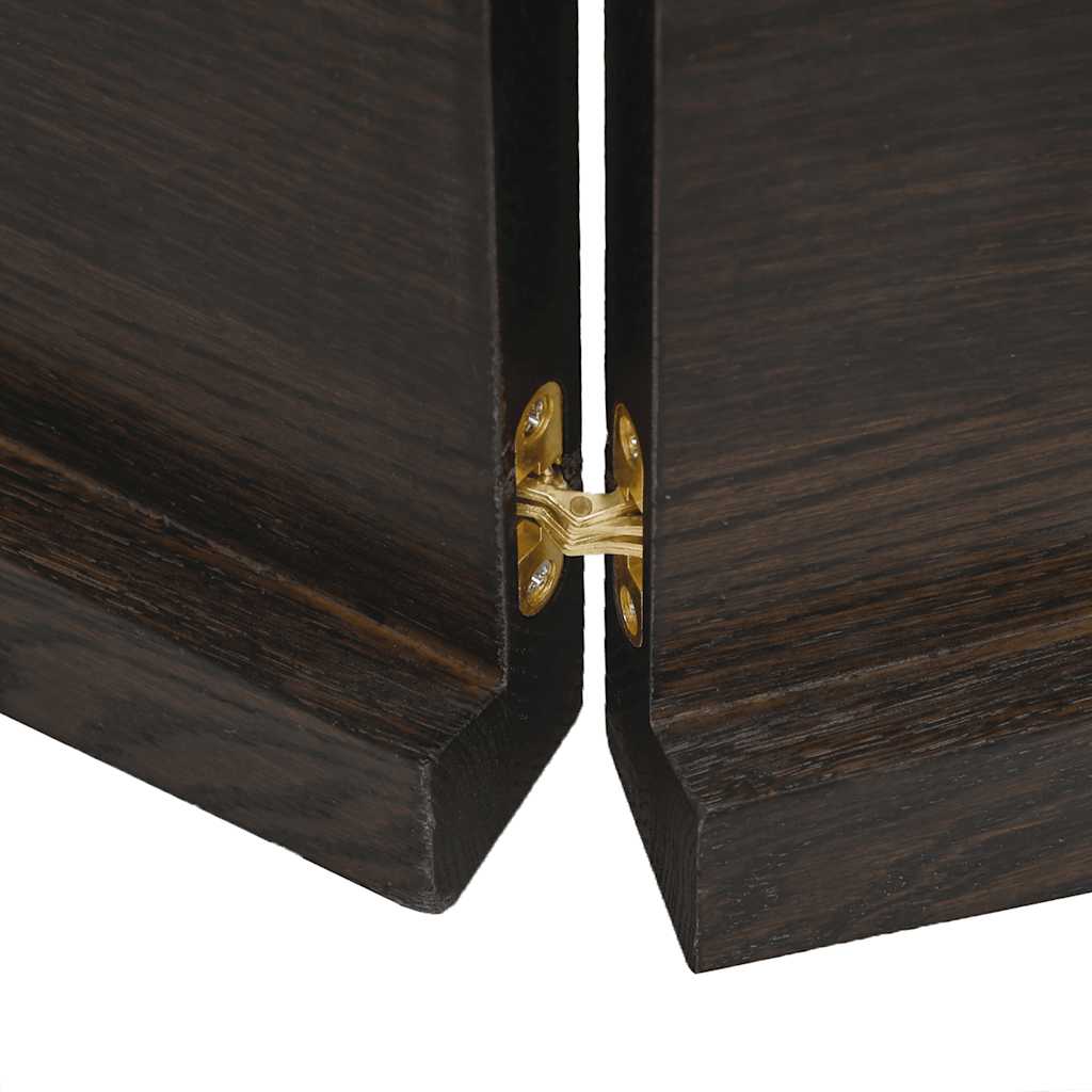 Tafelblad 220x50x(2-4)cm behandeld eikenhout donkerbruin