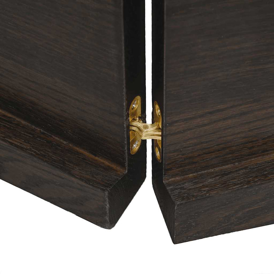 Tafelblad 220x50x(2-4)cm behandeld eikenhout donkerbruin