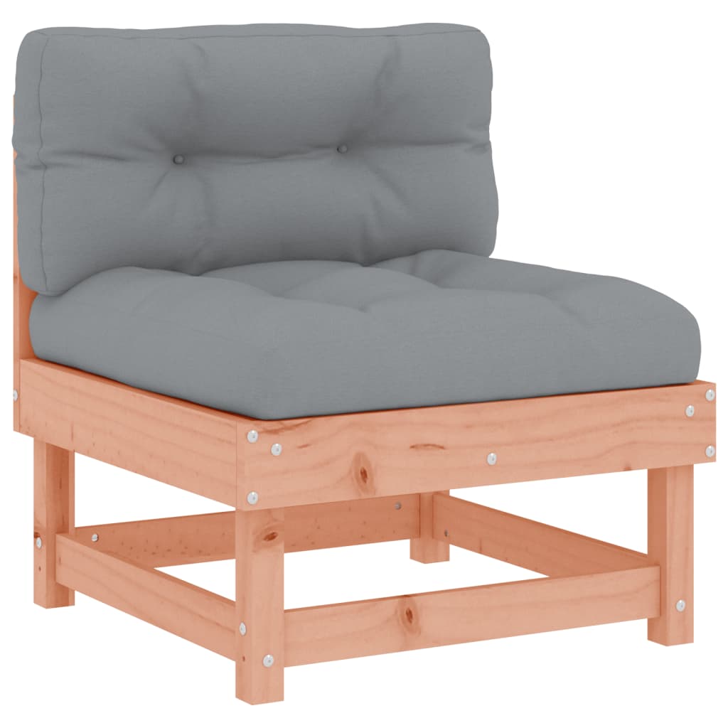 -Delige Loungeset Met Kussens Massief Douglashout Natuurlijk douglashout