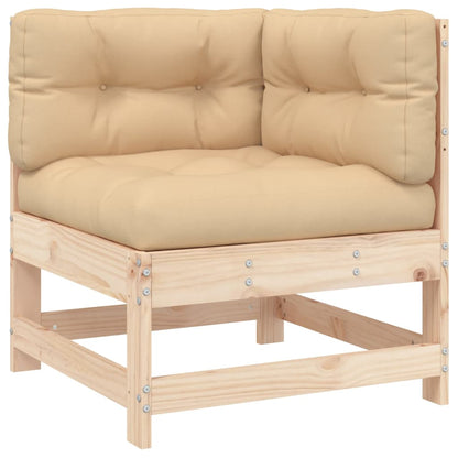 Loungeset Met Kussens Massief Hout Natuurlijk grenenhout