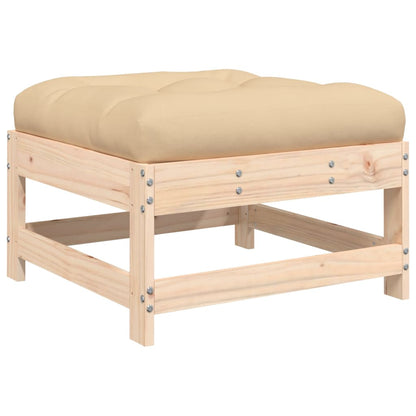 Loungeset Met Kussens Massief Hout Natuurlijk grenenhout
