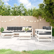 Loungeset 7-delig massief grenenhout wit
