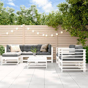 Loungeset 7-delig massief grenenhout wit