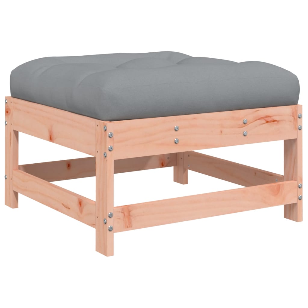 -Delige Loungeset Met Kussens Massief Douglashout Natuurlijk douglashout