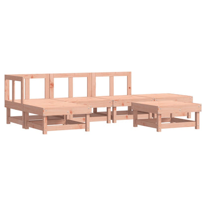 -Delige Loungeset Met Kussens Massief Douglashout Natuurlijk douglashout