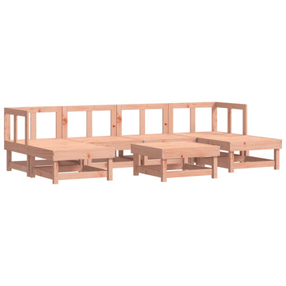 -Delige Loungeset Met Kussens Massief Douglashout Natuurlijk douglashout