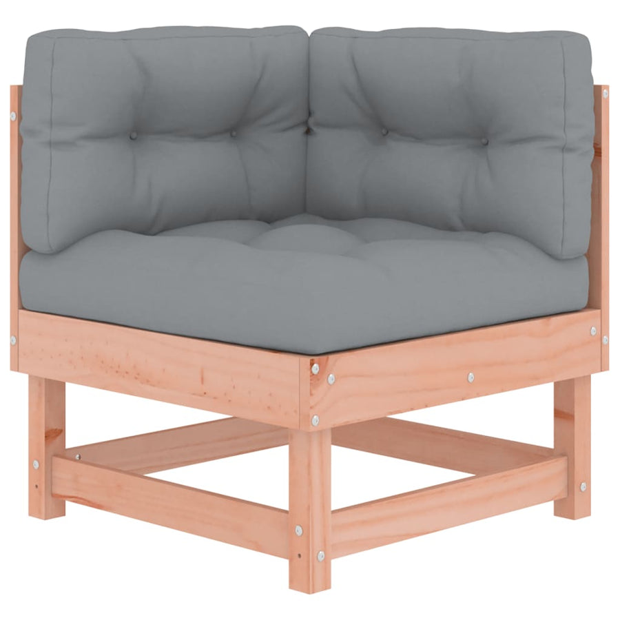 -Delige Loungeset Met Kussens Massief Douglashout Natuurlijk douglashout