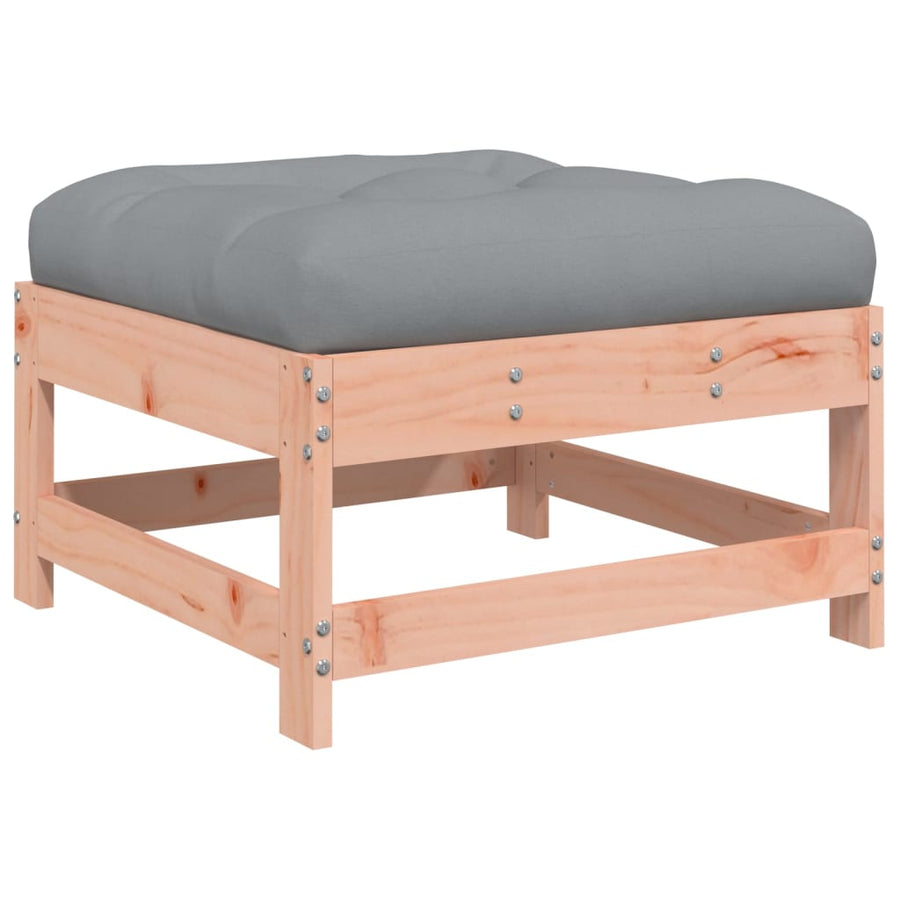 -Delige Loungeset Met Kussens Massief Douglashout Natuurlijk douglashout