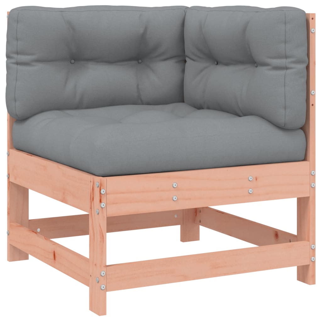 -Delige Loungeset Met Kussens Massief Douglashout Natuurlijk douglashout