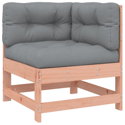 -Delige Loungeset Met Kussens Massief Douglashout Natuurlijk douglashout