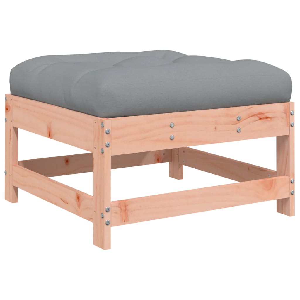 -Delige Loungeset Met Kussens Massief Douglashout Natuurlijk douglashout