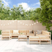 Loungeset 10-delig massief grenenhout