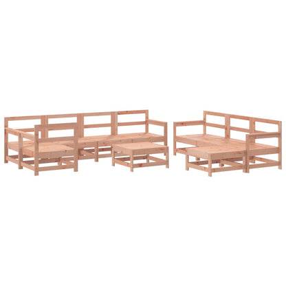 -Delige Loungeset Met Kussens Massief Douglashout Natuurlijk douglashout