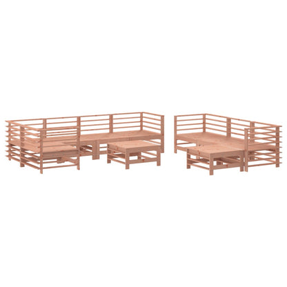 -Delige Loungeset Met Kussens Massief Douglashout Natuurlijk douglashout