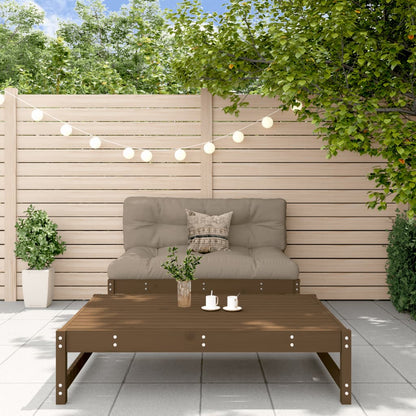 -Delige Loungeset Met Kussens Massief Hout Honingbruin Honingbruin grenenhout