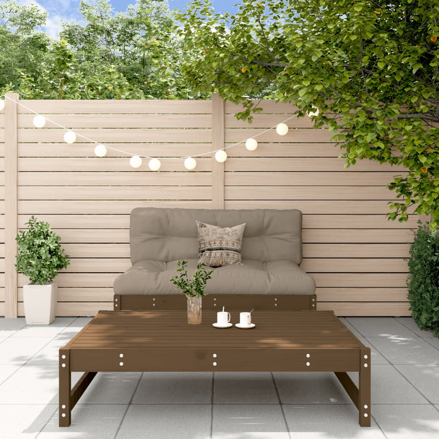 -Delige Loungeset Met Kussens Massief Hout Honingbruin Honingbruin grenenhout
