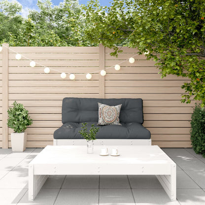 -Delige Loungeset Met Kussens Massief Hout Wit Wit grenenhout