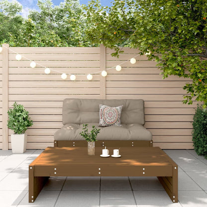 -Delige Loungeset Met Kussens Massief Hout Honingbruin Honingbruin grenenhout