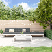 Loungeset massief hout 4-delig wit