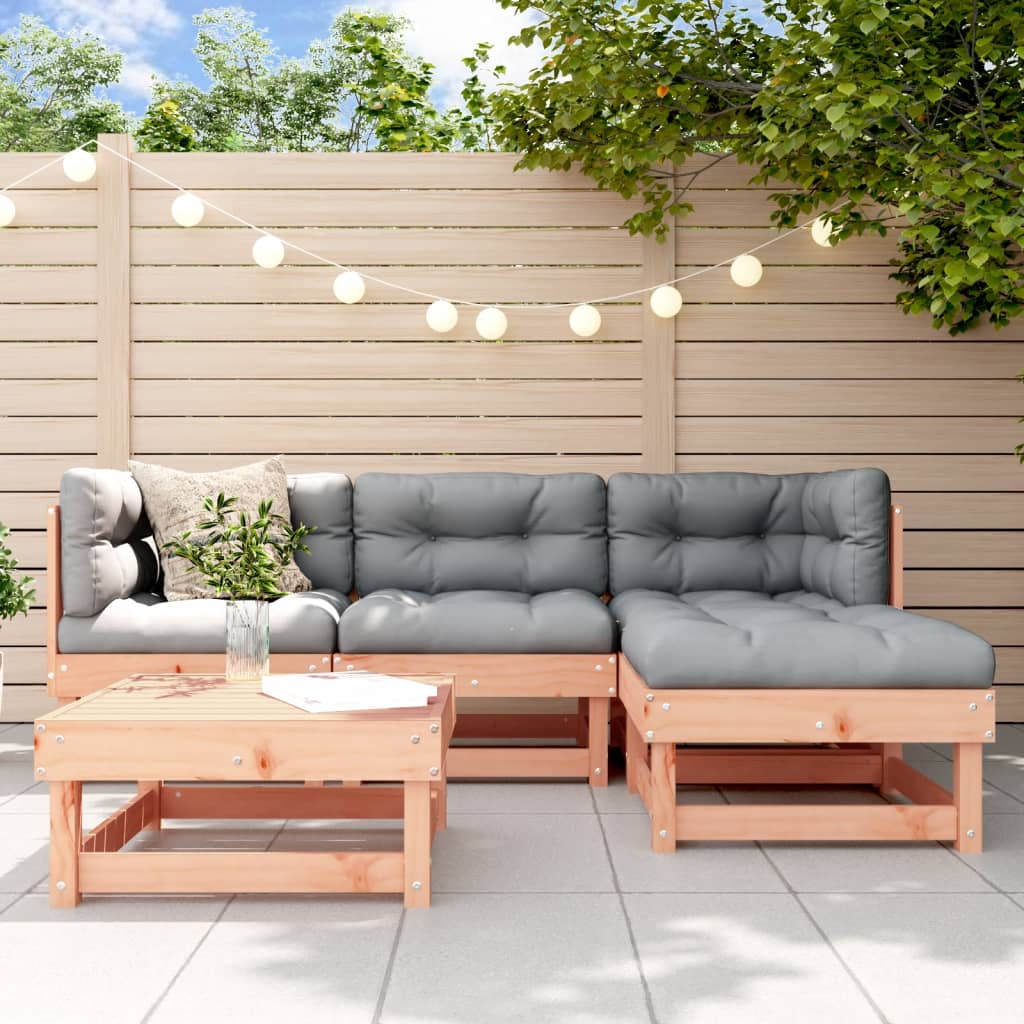 -Delige Loungeset Massief Douglashout Natuurlijk douglashout