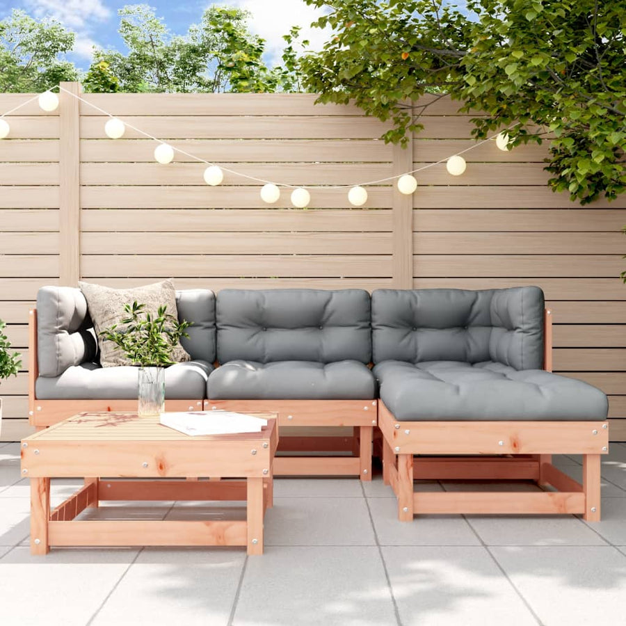 -Delige Loungeset Massief Douglashout Natuurlijk douglashout