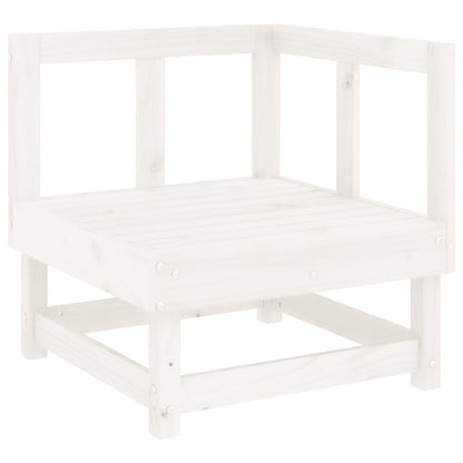 -Delige Loungeset Massief Grenenhout Wit