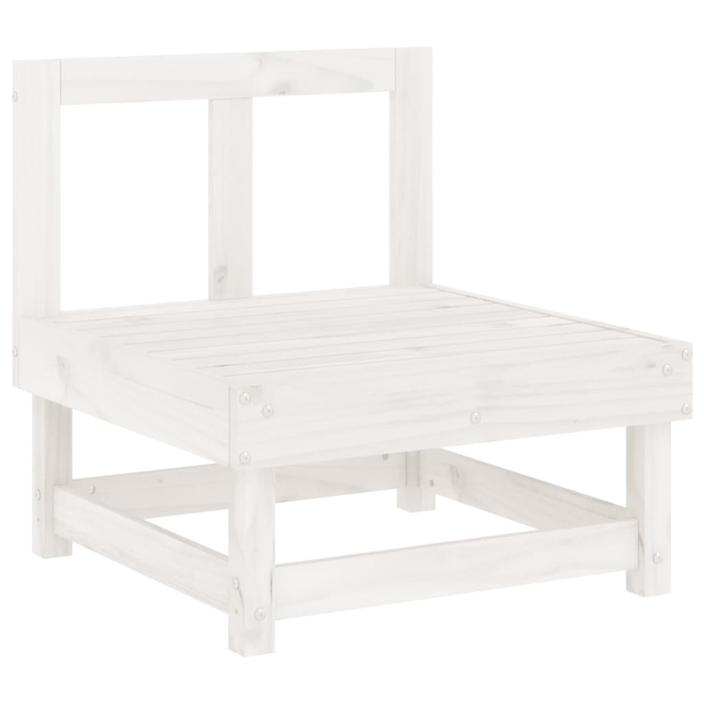 -Delige Loungeset Massief Grenenhout Wit