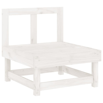 -Delige Loungeset Massief Grenenhout Wit