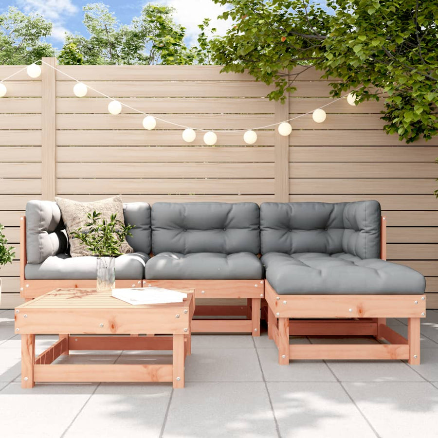 -Delige Loungeset Massief Douglashout Natuurlijk douglashout