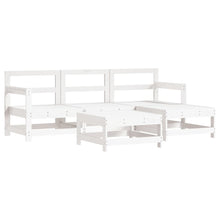 -Delige Loungeset Massief Grenenhout Wit