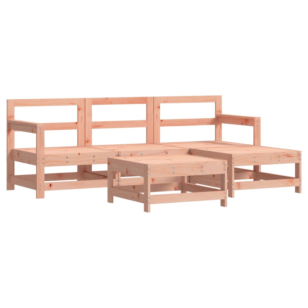 -Delige Loungeset Massief Douglashout Natuurlijk douglashout