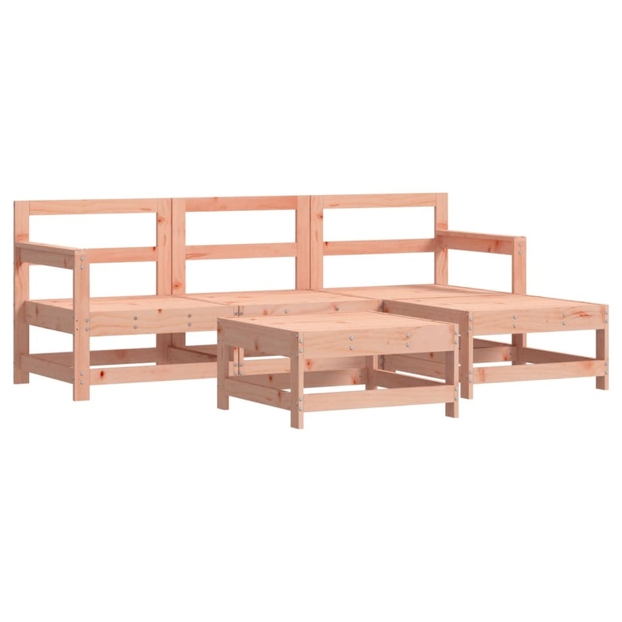 -Delige Loungeset Massief Douglashout Natuurlijk douglashout
