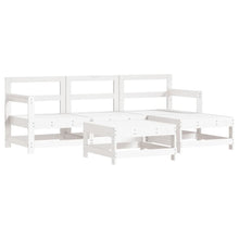 -Delige Loungeset Massief Grenenhout Wit